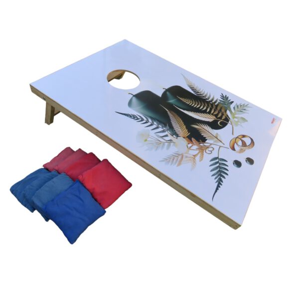 Trendify Wedding Theme Giant Single or Double Board Cornhole Game with 8 X Bean Bags